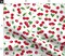 White Cherry Rockabilly Fruits Custom Printed Fabric by Spoonflower Various Fabrics by the Yard or Fat Quarter